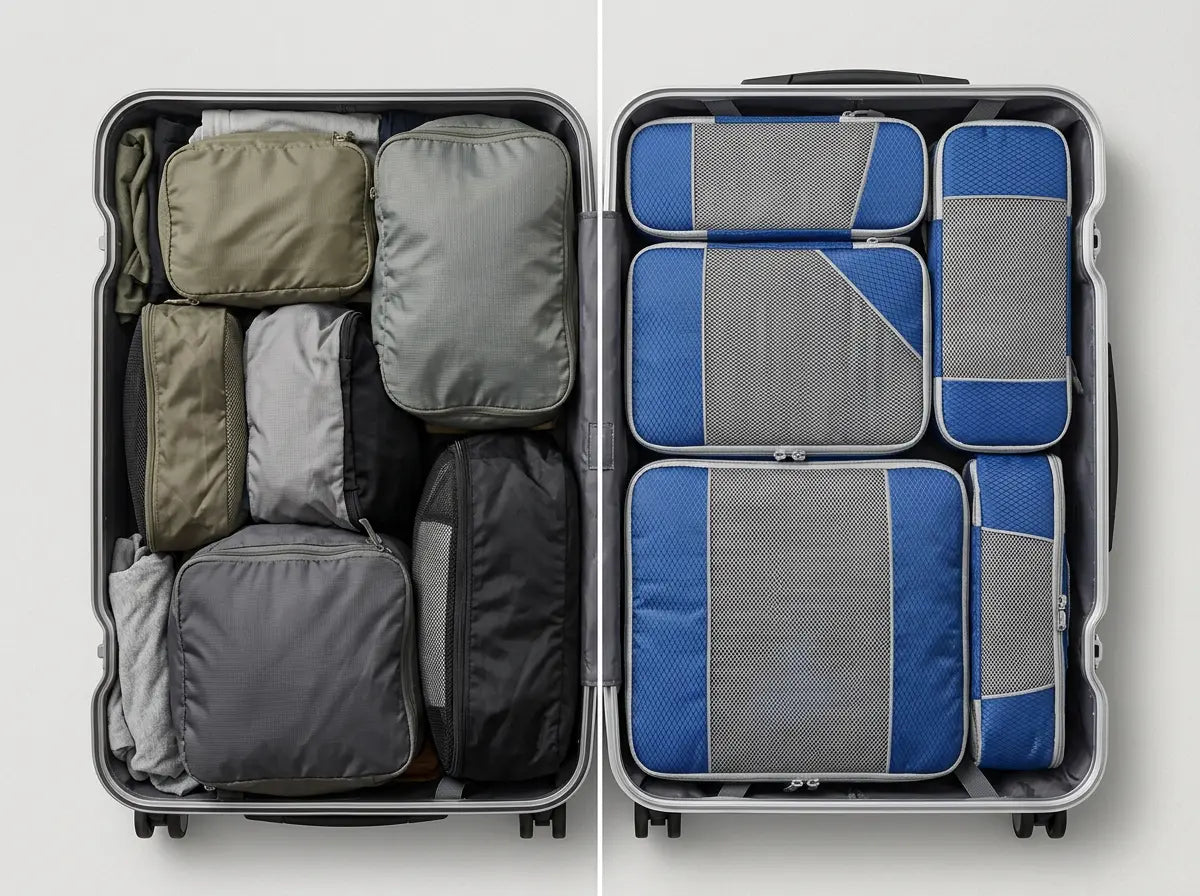 Compression vs regular packing cubes