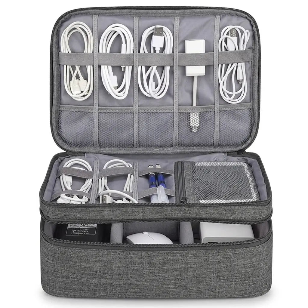 Cable Organizer Bag for Travel — Electronics Storage Pouch
